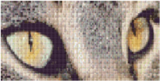 Cats Eyes- Three [3] Baseplate PixelHobby Mini-mosaic Art Kit